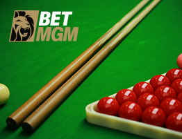 Snooker spel en een BetMGM logo