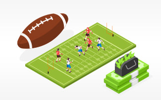 American football spel en geld