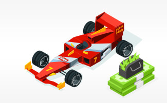 Formule 1 auto en geld
