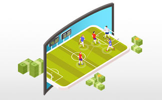 Voetbal kijken op tv en geld