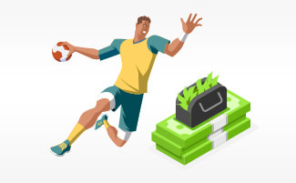 Handbalspeler en geld