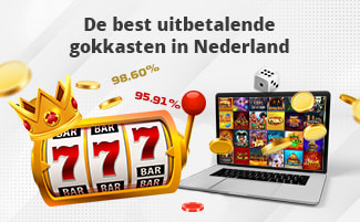 Gokkasten spelen met een laptop, fiches en dobbelstenen