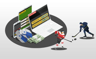 Hockeywedstrijd, mobiel wedden en geld