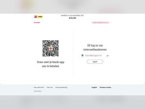 iDEAL-betaalpagina voor bet365.nl via WorldPay met een QR-code en een bedrag van € 10