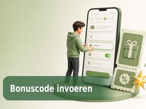 Speler voert een bonuscode in op de stortingspagina om de welkomstbonus te activeren
