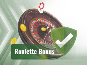 Draaiend roulette wiel met wat rondvliegende fiches en een vinkje