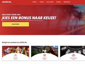 Registratievenster van een online casino