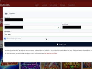 Invoerscherm voor Mastercard-gegevens