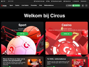 Casinolobby van Circus met het bijgewerkte speeltegoed