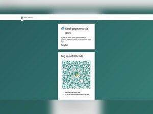 iDIN-pagina van ABN AMRO met de QR-code en het overzicht van de gegevens die naar Tonybet gaan