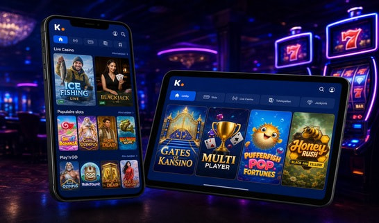 De Kansino spellen op smartphone apparaten en tablets.