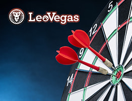Darts en een LeoVegas logo