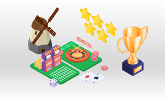 Top Online Casino Beelden, met Fiches en Kaarten