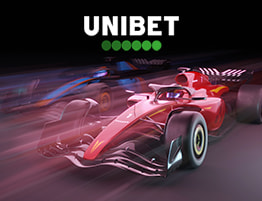 Formule 1 auto en Unibet logo