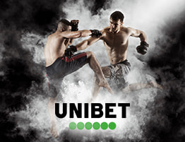 MMA vechters en Unibet logo