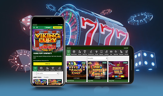 De Unibet spellen op smartphone apparaten en tablets.