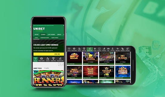 De Unibet spellen op smartphone apparaten en tablets.