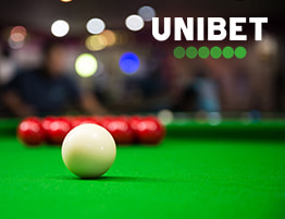 Snooker spel en een Unibet logo