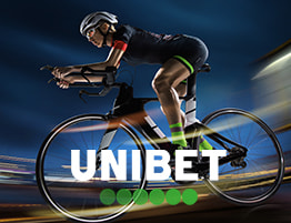 Fietser en Unibet logo