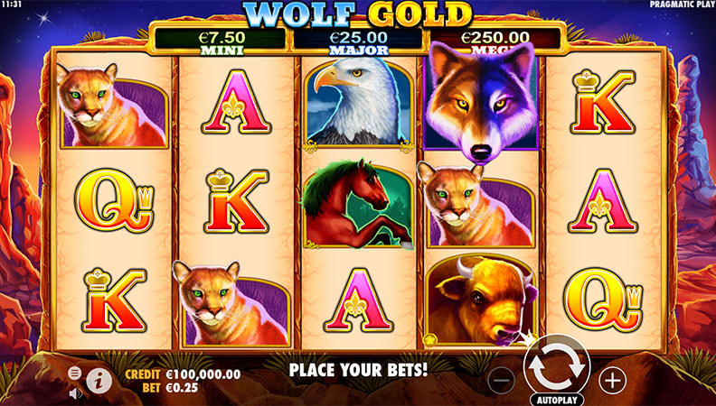 Het Wolf Gold demo spel