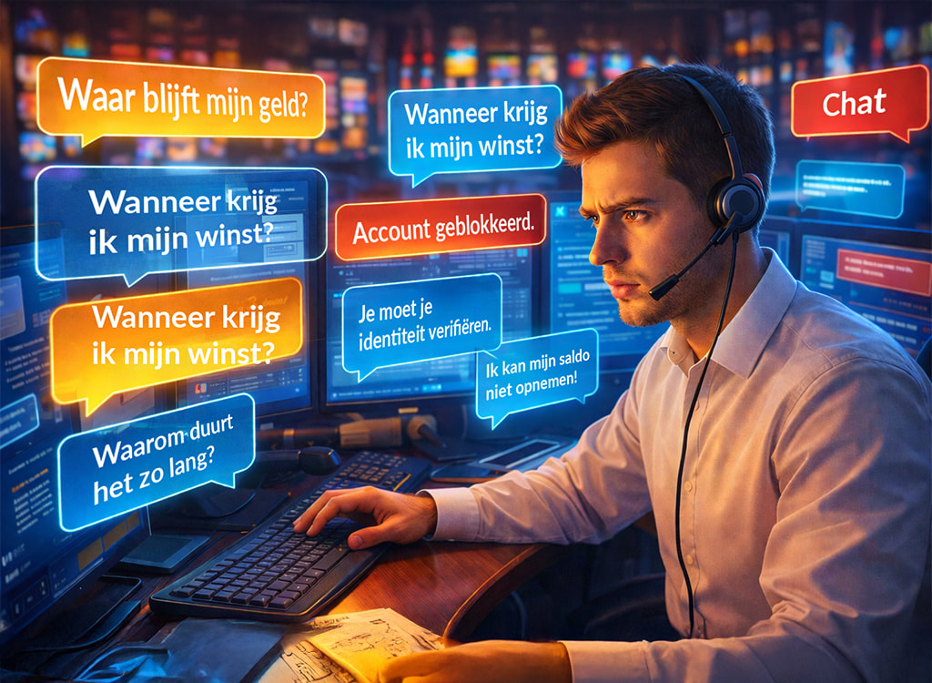 Klantenservicemedewerkers bij online casino's