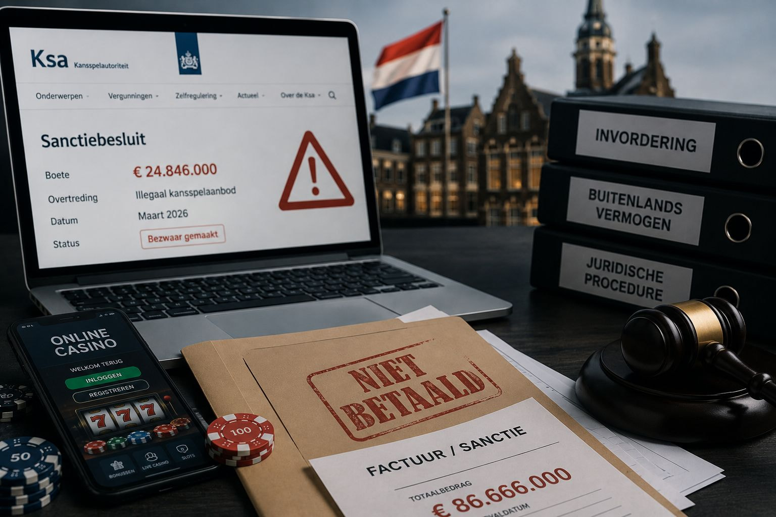 Kansspelautoriteit legt miljoenenboetes op aan illegale casino’s maar int daarvan slechts een fractie