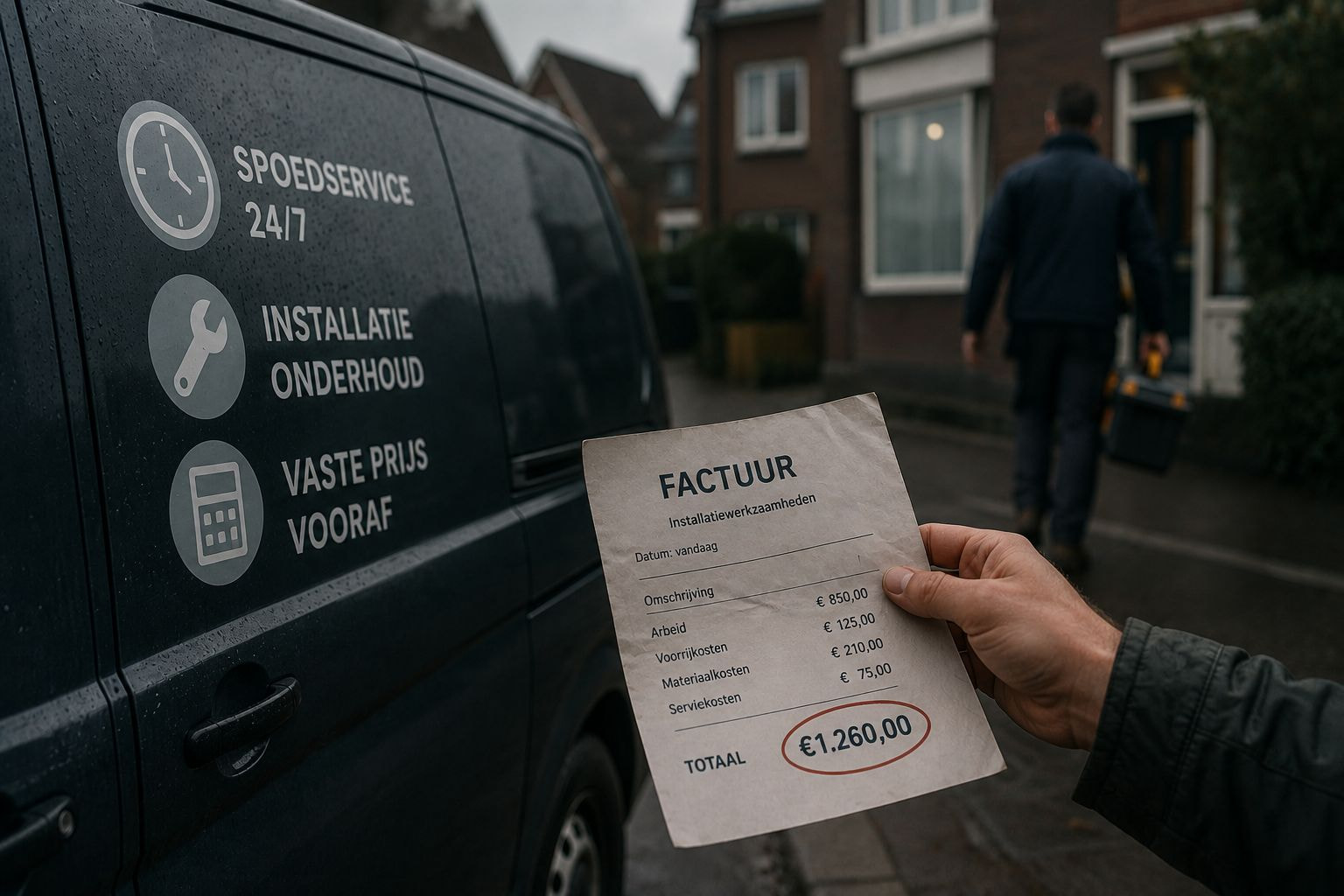 Malafide installateur en thuiswerkende telefonist die leads belt voor een onbekende opdrachtgever